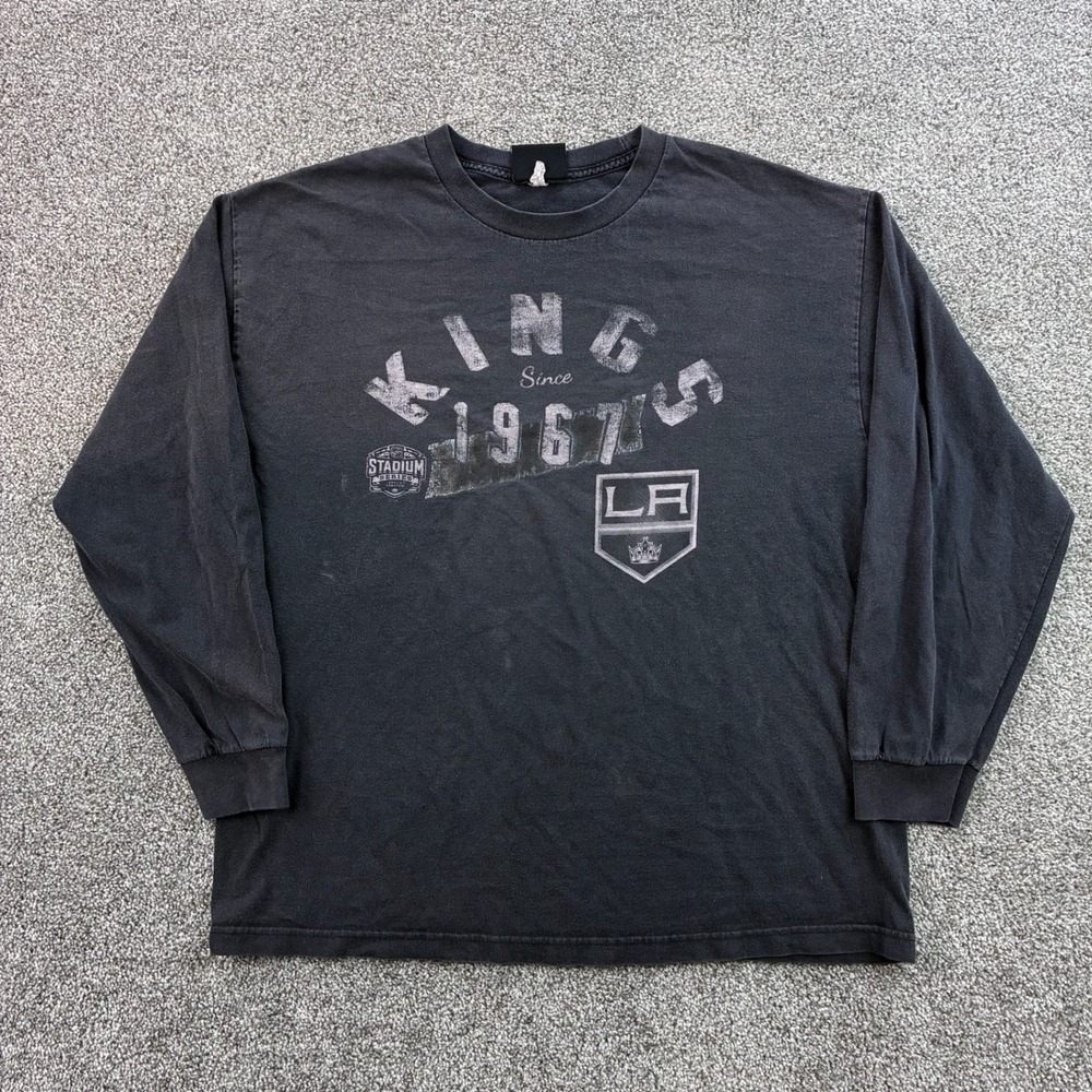 Y2K LA Kings Shirt Mens XL Black NHL Hockey‎ Long Sleeve Stadium Series